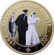 Cook Islands 1 Dollar Diamond Wedding Anniversary. Arrival at the Abbey 2007 Proof ELIZABETH AND PHILIP 19472007 E&P coin reverse Cook Islands 1 Dollar Diamond Wedding Anniversary. Arrival at the Abbey 2007 Proof ELIZABETH AND PHILIP 19472007 E&P coin reverse