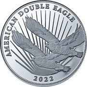 Cook Islands 1 Dollar Elizabeth II Double Eagle 2022 AMERICAN DOUBLE EAGLE 2022 coin reverse Cook Islands 1 Dollar Elizabeth II Double Eagle 2022 AMERICAN DOUBLE EAGLE 2022 coin reverse