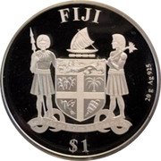 Fiji 1 Dollar (Football World Cup in Russia. Champion France) FIJI $ 1 20 G AG 925 REREVAKA NA KALOU KA DOKA NA TUI coin obverse