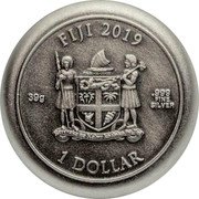 Fiji 1 Dollar Hershey 125 Anniversary 2019  FIJI 2019 39G .999 FINE SILVER 1 DOLLAR coin obverse Fiji 1 Dollar Hershey 125 Anniversary 2019  FIJI 2019 39G .999 FINE SILVER 1 DOLLAR coin obverse