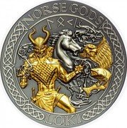 Cook Islands 1 Dollar Loki 2022 In Sets only LOKI NORSE GODS coin reverse Cook Islands 1 Dollar Loki 2022 In Sets only LOKI NORSE GODS coin reverse