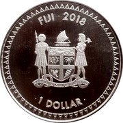 Fiji 1 Dollar Mermaid Rising 2018 Proof 1 DOLLAR 2018 FIJI REREVAKA NA KALOU KA DOKA NA TUI coin obverse Fiji 1 Dollar Mermaid Rising 2018 Proof 1 DOLLAR 2018 FIJI REREVAKA NA KALOU KA DOKA NA TUI coin obverse
