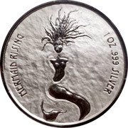 Fiji 1 Dollar Mermaid Rising 2018 Proof 1 OZ .999 SILVER MERMAID RISING coin reverse Fiji 1 Dollar Mermaid Rising 2018 Proof 1 OZ .999 SILVER MERMAID RISING coin reverse