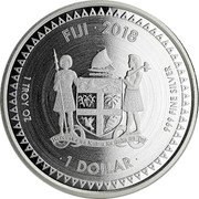 Fiji 1 Dollar Pacific 2018 In Sets only 1 DOLLAR 1 TROY OZ 2018 999 FINE SILVER FIJI coin obverse Fiji 1 Dollar Pacific 2018 In Sets only 1 DOLLAR 1 TROY OZ 2018 999 FINE SILVER FIJI coin obverse