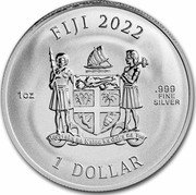 Fiji 1 Dollar (Panda) FIJI 2022 1 DOLLAR REREVAKA NA KALOU KA DOKA NA TUI 1 OZ .999 FINE SILVER coin obverse Fiji 1 Dollar (Panda) FIJI 2022 1 DOLLAR REREVAKA NA KALOU KA DOKA NA TUI 1 OZ .999 FINE SILVER coin obverse