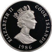 Cook Islands 1 Dollar (Royal Wedding) KM# P3 ELIZABETH II COOK ISLANDS 1986 coin obverse Cook Islands 1 Dollar (Royal Wedding) KM# P3 ELIZABETH II COOK ISLANDS 1986 coin obverse