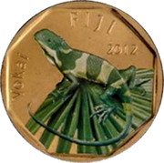 Fiji 1 Dollar Vokai. Coloured 2012 KM# 336a $1 SAQĀMOLI coin reverse Fiji 1 Dollar Vokai. Coloured 2012 KM# 336a $1 SAQĀMOLI coin reverse