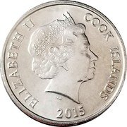 Cook Islands 10 Cents Elizabeth II 4th portrait. Oranges 2015 IRB ELIZABETH II COOK ISLANDS 2015 coin obverse Cook Islands 10 Cents Elizabeth II 4th portrait. Oranges 2015 IRB ELIZABETH II COOK ISLANDS 2015 coin obverse