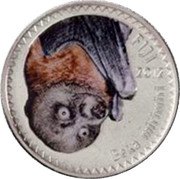 Fiji 10 Cents (Flying Fox. Coloured) KM# 333a FIJI BEKA MIRIMIRI 2012 coin obverse Fiji 10 Cents (Flying Fox. Coloured) KM# 333a FIJI BEKA MIRIMIRI 2012 coin obverse
