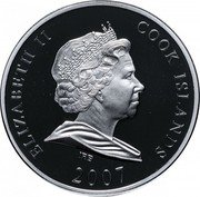 Cook Islands 10 Dollars Sydney Harbor Bridge 2007 Proof KM# 590 ELIZABETH II COOK ISLANDS IRB 2007 coin obverse Cook Islands 10 Dollars Sydney Harbor Bridge 2007 Proof KM# 590 ELIZABETH II COOK ISLANDS IRB 2007 coin obverse
