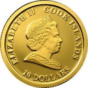 Cook Islands 10 Dollars Christmas Angel 2007 Proof KM# 1204 ELIZABETH II COOK ISLANDS 10 DOLLARS coin obverse Cook Islands 10 Dollars Christmas Angel 2007 Proof KM# 1204 ELIZABETH II COOK ISLANDS 10 DOLLARS coin obverse
