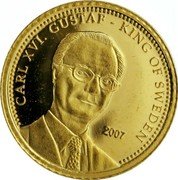 Cook Islands 10 Dollars Carl XVI Gustaf 2007 Proof KM# 1194 CARL XVI. GUSTAF KING OF SWEDEN 2007 coin reverse Cook Islands 10 Dollars Carl XVI Gustaf 2007 Proof KM# 1194 CARL XVI. GUSTAF KING OF SWEDEN 2007 coin reverse