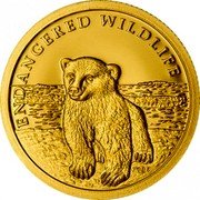 Cook Islands 10 Dollars Polar Bear 2008 Proof KM# 1206 ENDANGERED WILDLIFE 2008 coin reverse Cook Islands 10 Dollars Polar Bear 2008 Proof KM# 1206 ENDANGERED WILDLIFE 2008 coin reverse