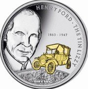 Cook Islands 10 Dollars Henry Ford 2008 Proof KM# 634 HENRY FORD THE TIN LIZZY 1863 1947 10 DOLLARS coin reverse Cook Islands 10 Dollars Henry Ford 2008 Proof KM# 634 HENRY FORD THE TIN LIZZY 1863 1947 10 DOLLARS coin reverse