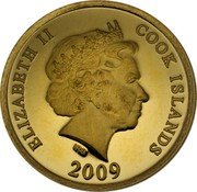 Cook Islands 10 Dollars World Cup Soccer in South Africa 2009 Proof KM# 1492 ELIZABETH II COOK ISLANDS IRB 2009 coin obverse