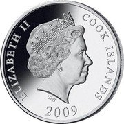 Cook Islands 10 Dollars Cecil Rhodes 2009 Proof KM# 793 ELIZABETH II COOK ISLANDS 2009 IRB coin obverse