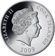 Cook Islands 10 Dollars Alfred Nobel 2009 Proof KM# 792 ELIZABETH II COOK ISLANDS IRB 2009 coin obverse