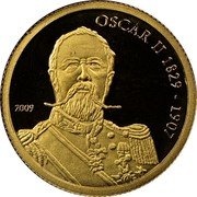 Cook Islands 10 Dollars Dependency of New Zealand 2009 Proof KM# 1233 OSCAR II 1829 - 1907 2009 coin reverse