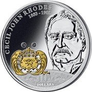 Cook Islands 10 Dollars Cecil Rhodes 2009 Proof KM# 793 CECIL JOHN RHODES 1853-1902 10 DOLLARS coin reverse