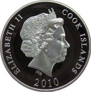 Cook Islands 10 Dollars California Zephyr 2010 Proof KM# 1544 ELIZABETH II COOK ISLANDS IRB 2010 coin obverse