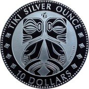 Cook Islands 10 Dollars Mythology of the Maori 2012 Proof KM# 1590 TIKI SILVER OUNCE F15 .999 SILVER 10 DOLLARS coin reverse Cook Islands 10 Dollars Mythology of the Maori 2012 Proof KM# 1590 TIKI SILVER OUNCE F15 .999 SILVER 10 DOLLARS coin reverse