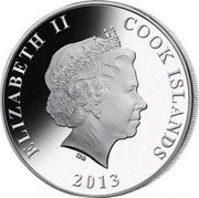 Cook Islands 10 Dollars Fuleco. 2014 FIFA World Cup Brazil 2013 Proof KM# 1611 ELIZABETH II COOK ISLANDS IRB 2013 coin obverse Cook Islands 10 Dollars Fuleco. 2014 FIFA World Cup Brazil 2013 Proof KM# 1611 ELIZABETH II COOK ISLANDS IRB 2013 coin obverse