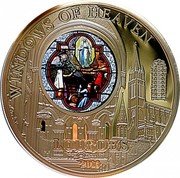 Cook Islands 10 Dollars Upper Basilica Lourdes 2013 Proof KM# 1657 WINDOWS OF HEAVEN LOURDES 2013 coin reverse Cook Islands 10 Dollars Upper Basilica Lourdes 2013 Proof KM# 1657 WINDOWS OF HEAVEN LOURDES 2013 coin reverse