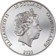 Cook Islands 10 Dollars Charles III Half Dome 2023  Proof ELIZABETH II 10 DOLLARS COOK DOLLARS IRB 2023 coin obverse