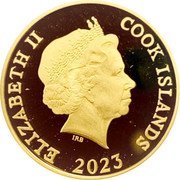 Cook Islands 10 Dollars Charles III Rabbit to right 2023  Proof ELIZABETH II COOK ISLANDS IRB 2023 coin obverse