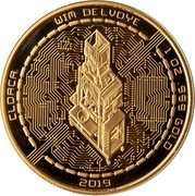 Fiji 10 Dollars Cloaca by Wim Delvoye 2019  Proof CLOACA WIM DELVOYE 1 OZ .999 GOLD 2019 coin reverse