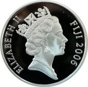 Fiji 10 Dollars Columbus. Santa Maria 2006 Proof 2006 ELIZABETH II FIJI coin obverse Fiji 10 Dollars Columbus. Santa Maria 2006 Proof 2006 ELIZABETH II FIJI coin obverse