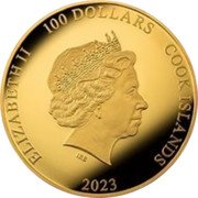 Cook Islands 100 Dollars Antonio Inoki 2023  Proof ELIZABETH II 100 DOLLARS COOK ISLANDS IRB 2023 coin obverse