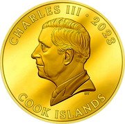 Cook Islands 100 Dollars Charles III Black Jack 2023  Proof CHARLES III 2023 DT COOK ISLANDS coin obverse