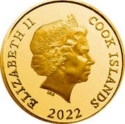 Cook Islands 100 Dollars Eagle 2022 IRB ELIZABETH II COOK ISLANDS 2022 coin obverse Cook Islands 100 Dollars Eagle 2022 IRB ELIZABETH II COOK ISLANDS 2022 coin obverse