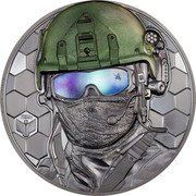 Cook Islands 100 Dollars (Real Hero - Special Forces) REAL HERO DE OPPRESO LIBER coin reverse Cook Islands 100 Dollars (Real Hero - Special Forces) REAL HERO DE OPPRESO LIBER coin reverse