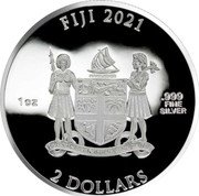 Fiji 2 Dollars (Captain America) FIJI 2021 1OZ .999 FINE SILVER 2 DOLLARS coin obverse Fiji 2 Dollars (Captain America) FIJI 2021 1OZ .999 FINE SILVER 2 DOLLARS coin obverse
