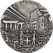 Fiji 2 Dollars (Cataclysms. Earthquake) 2 DOLLARS FIJI 2017 AG 999 coin obverse