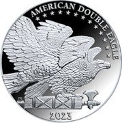 Cook Islands 2 Dollars (Charles III Double Eagle) AMERICAN DOUBLE EAGLE 2023 coin reverse