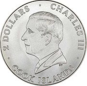 Cook Islands 2 Dollars (Charles III Mommy Girl) 2 DOLLARS CHARLES III DT COOK ISLANDS coin obverse Cook Islands 2 Dollars (Charles III Mommy Girl) 2 DOLLARS CHARLES III DT COOK ISLANDS coin obverse