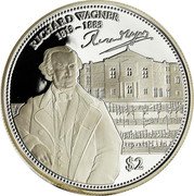 Fiji 2 Dollars (Richard Wagner) RICHARD WAGNER 1813-1883 $2 coin reverse Fiji 2 Dollars (Richard Wagner) RICHARD WAGNER 1813-1883 $2 coin reverse