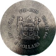 Fiji 2 Dollars (Terracotta Army) KM# 889 FIJI 2018 5 TROY OZ 2 DOLLARS 999 SILVER coin obverse Fiji 2 Dollars (Terracotta Army) KM# 889 FIJI 2018 5 TROY OZ 2 DOLLARS 999 SILVER coin obverse