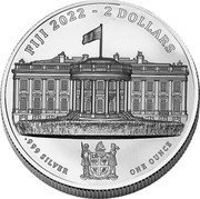 Fiji 2 Dollars (The White House) FIJI 2022 - 2 DOLLARS ONE OUNCE .999 SILVER coin obverse Fiji 2 Dollars (The White House) FIJI 2022 - 2 DOLLARS ONE OUNCE .999 SILVER coin obverse