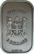 Fiji 2 Dollars (Tian Weiwen Jing Buddha) FIJI 2020 2 DOLLARS AG 999 1OZ REREVAKA NA KALOU KA DOKA NA TUI coin obverse
