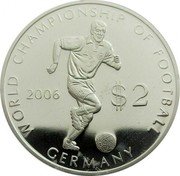Cook Islands 2 Dollars (World Football Cup Germany) $2 2006 GERMANY WORLD CHAMPIONSHIP OF FOOTBALL coin reverse Cook Islands 2 Dollars (World Football Cup Germany) $2 2006 GERMANY WORLD CHAMPIONSHIP OF FOOTBALL coin reverse