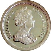 Cook Islands 2 Cents Elizabeth II Maundy Money 2002 Proof KM# 450 ELIZABETH II COOK ISLANDS coin obverse