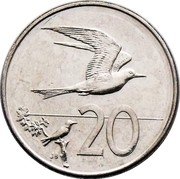 Cook Islands 20 Cents (Magnetic) 20 coin reverse