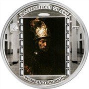 Cook Islands 20 Dollars Creation of Adam. Michelangelo 2010 Proof KM# 1248 MASTERPIECES OF ART 2010 REMBRANDT VAN RIJN coin reverse