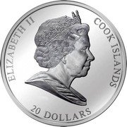 Cook Islands 20 Dollars Charles Le Brun. Adoration of the Shepherds 2011 Proof KM# 1387 ELIZABETH II COOK ISLANDS IRB 20 DOLLARS coin obverse Cook Islands 20 Dollars Charles Le Brun. Adoration of the Shepherds 2011 Proof KM# 1387 ELIZABETH II COOK ISLANDS IRB 20 DOLLARS coin obverse