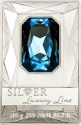 Cook Islands 20 Dollars Blue Swarovski 2011 Proof KM# 1639 SILVER LUXURY LINE 100 G .999 FINE SILVER coin reverse Cook Islands 20 Dollars Blue Swarovski 2011 Proof KM# 1639 SILVER LUXURY LINE 100 G .999 FINE SILVER coin reverse