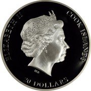 Cook Islands 20 Dollars Gustav Klimt. Portrait of Adele Bloch-Bauer I 2012 Proof KM# 1455 ELIZABETH II COOK ISLANDS IRB 20 DOLLARS coin obverse Cook Islands 20 Dollars Gustav Klimt. Portrait of Adele Bloch-Bauer I 2012 Proof KM# 1455 ELIZABETH II COOK ISLANDS IRB 20 DOLLARS coin obverse